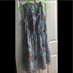 Cute light blue chiffon sundress XS